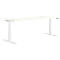 Schäfer Shop Genius Bureau MODENA FLEX, réglage électrique de la hauteur, rectangle, pied en T, L 1800 x P 800 mm, blanc/blanc