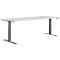Schäfer Shop Genius Bureau MODENA FLEX, réglage électrique de la hauteur, rectangle, pied en T, L 1800 x P 800 mm, gris clair/anthracite
