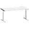 Schäfer Shop Genius bureau MODENA FLEX, T-poot ronde buis, B 1600 x D 800 mm, lichtgrijs