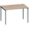 Schäfer Shop Genius Bureau MODENA FLEX, tube rond à 4 pieds, L 1200 x P 800 mm, chêne/anthracite