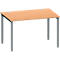 Schäfer Shop Genius Bureau MODENA FLEX, tube rond à 4 pieds, L 1200 x P 800 mm, hêtre/anthracite