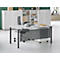 Schäfer Shop Genius Bureau MODENA FLEX, tube rond à 4 pieds, L 1600 x P 800 mm, blanc/anthracite