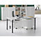 Schäfer Shop Genius Bureau MODENA FLEX, tube rond à 4 pieds, L 1600 x P 800 mm, blanc/anthracite