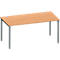 Schäfer Shop Genius Bureau MODENA FLEX, tube rond à 4 pieds, L 1600 x P 800 mm, hêtre/anthracite