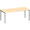 Schäfer Shop Genius Bureau MODENA FLEX, tube rond à 4 pieds, L 1800 x P 800 mm, érable/anthracite