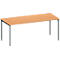 Schäfer Shop Genius Bureau MODENA FLEX, tube rond à 4 pieds, L 1800 x P 800 mm, hêtre/anthracite