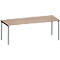 Schäfer Shop Genius Bureau MODENA FLEX, tube rond à 4 pieds, L 2000 x P 1000 mm, chêne/anthracite