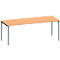 Schäfer Shop Genius Bureau MODENA FLEX, tube rond à 4 pieds, L 2000 x P 1000 mm, hêtre/anthracite