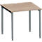 Schäfer Shop Genius Bureau MODENA FLEX, tube rond à 4 pieds, L 800 x P 800 mm, chêne/anthracite