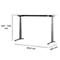 Schäfer Shop Genius Bureautafel PLANOVA ergoSTYLE, C-poot, rechthoek, tweetraps elektr. in hoogte verstelbaar, B 2000 mm, lichtgrijs/blank aluminium 