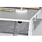 Schäfer Shop Genius Bureautafel PLANOVA ergoSTYLE, C-poot, rechthoek, tweetraps elektr. in hoogte verstelbaar, B 2000 x D 800 x H 645-1305 mm, ahorndecor/blank aluminium