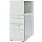 Schäfer Shop Genius Caisson d'appoint avec armoire étagères à poser, verrouillable, poignée 2, gris clair 