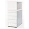 Schäfer Shop Genius Caisson d'appoint avec armoire étagères à poser, verrouillable, sans poignée, blanc 