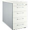 Schäfer Shop Genius Caisson fixe 13333, avec poignée angulaire, l. 435 x H 717 mm, alu blanc/alu blanc/blanc 
