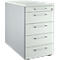 Schäfer Shop Genius Caisson fixe 13333, avec poignée angulaire, l. 435 x H 717 mm, alu blanc/gris clair/gris clair 