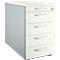 Schäfer Shop Genius Caisson fixe 13333, avec poignée incurvée, l. 435 x H 717 mm, blanc/alu blanc 