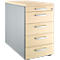 Schäfer Shop Genius Caisson fixe 13333, avec poignée incurvée, l. 435 x H 717 mm, coloris érable/alu blanc 