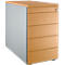 Schäfer Shop Genius Caisson fixe 13333, l. 435 x P 800 x H 717 mm, avec gorge de préhension, alu blanc/hêtre