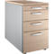 Schäfer Shop Genius Caisson fixe 1336, avec poignée ronde, L 435 x H 717 mm, alu blanc/décor chêne