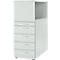 Schäfer Shop Genius Caisson fixe avec étagère à poser, verrouillable, poignée ronde, gris clair