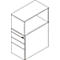 Schäfer Shop Genius Caisson fixe avec étagère à poser, verrouillable, rainure de poignée latérale, blanc