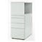 Schäfer Shop Genius Caisson fixe avec étagère à poser, verrouillable, rainure de poignée latérale, gris clair