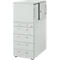 Schäfer Shop Genius Caisson haut avec armoire supérieure avec portes coulissantes verrouillables, L 435 x P 800 x H 1092 mm, poignées carrées, gris clair/gris clair