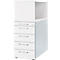 Schäfer Shop Genius Caisson haut avec module à poser, verrouillable, L 435 x P 800 x H 1092 mm, poignées carrées, blanc