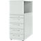 Schäfer Shop Genius Caisson haut avec module à poser, verrouillable, L 435 x P 800 x H 1092 mm, poignées carrées, gris clair 
