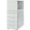 Schäfer Shop Genius Caisson haut avec module à poser, verrouillable, L 435 x P 800 x H 1092 mm, poignées carrées, gris clair
