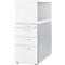 Schäfer Shop Genius Caisson sur pied avec étagère à poser, verrouillable, poignée ronde, blanc