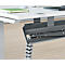 Schäfer Shop Genius Chemin de câbles pour largeur de table 2000 mm, rabattable, acier, anthracite