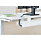 Schäfer Shop Genius Chemin de câbles pour largeur de table 800 mm, rabattable, acier, blanc