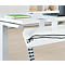 Schäfer Shop Genius Chemin de câbles pour largeur de table 800 mm, rabattable, acier, blanc