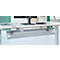 Schäfer Shop Genius Chemin de câbles pour table avec angle de 135°, rabattable, acier, aluminium blanc