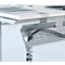 Schäfer Shop Genius Chemin de câbles pour table avec angle de 135°, rabattable, acier, aluminium blanc