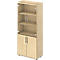 Schäfer Shop Genius combikast TETRIS WOOD, 5 OH, H 1910 mm glas- en draaideuren, hoogte incl. glijders, ahorn afwerking