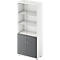 Schäfer Shop Genius combikast TETRIS WOOD, 5 OH, H 1910 mm glas- en draaideuren, hoogte incl. glijders, wit/grafiet