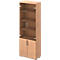 Schäfer Shop Genius combikast TETRIS WOOD, 6 OH, H 2270 mm glas- en draaideuren, hoogte incl. glijders, beukenhout afwerking