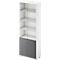 Schäfer Shop Genius combikast TETRIS WOOD, 6 OH, H 2270 mm glas- en draaideuren, hoogte incl. glijders, wit/grafiet