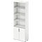 Schäfer Shop Genius combikast TETRIS WOOD, 6 OH, H 2270 mm glas- en draaideuren, hoogte incl. glijders, wit