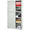 Schäfer Shop Genius Combinaison d'armoires TETRIS WOOD, avec 5 hauteurs de dossiers, espace pour jusqu'à 60 dossiers standard, gris clair 