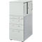 Schäfer Shop Genius Conteneur latéral avec armoire supérieure avec porte coulissante, conteneur et porte coulissante verrouillables, avec poignée carrée, gris clair 