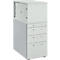 Schäfer Shop Genius Conteneur latéral avec armoire supérieure avec porte coulissante, conteneur et porte coulissante verrouillables, avec poignée carrée, gris clair 
