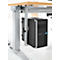 Schäfer Shop Genius CPU houder voor bureau e PLANOVA ERGOSTYLE, breedte &amp; hoogte verstelbaar, gepoedercoat staal, blank aluminium