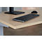 Schäfer Shop Genius desk AERO FLEX, 1 paso, con patas en C, ancho 2000 x fondo 800 x alto 700-1200 mm, con panel de control, decoración de arce