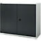 Schäfer Shop Genius Draaideurkast FS, staal, met ventilatiegaten, B 1343 x D 520 x H 1105 mm, 3 OH, tot 450 kg, lichtgrijs/antraciet