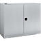 Schäfer Shop Genius Draaideurkast FS, staal, met ventilatiegaten, B 1343 x D 520 x H 1105 mm, 3 OH, tot 450 kg, witaluminium/wit-aluminium
