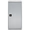 Schäfer Shop Genius draaideurkast FS, staal, met ventilatieopeningen, B 545 x D 420 x H 1105 mm, 3 OH, alu wit RAL 9006/blank aluminium RAL 9006, tot 250 kg