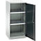 Schäfer Shop Genius draaideurkast FS, staal, met ventilatieopeningen, B 545 x D 420 x H 1105 mm, 3 OH, lichtgrijs RAL 7035/antracietgrijs RAL 7016, tot 250 kg